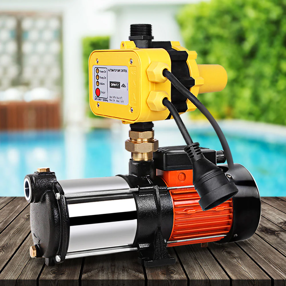 Garden Water Pump High Pressure 1800W 5-Stage Tank Irrigation - Yellow - Nurns