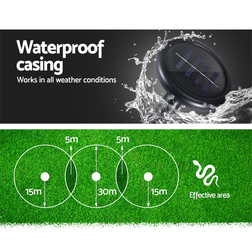 Set of 10 Solar Snake Repeller Powered Snake Repeller's Pest Repellent - Nurns