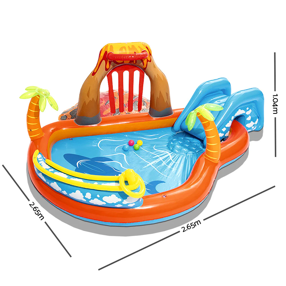 Bestway Kids Pool 265x265x104cm Inflatable Above Ground Swimming Play Pools 208L - Nurns