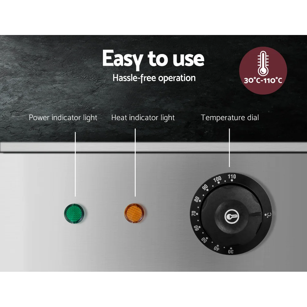 Devanti Commercial Food Warmer Bain Marie 3 Electric Buffet Pans - Nurns