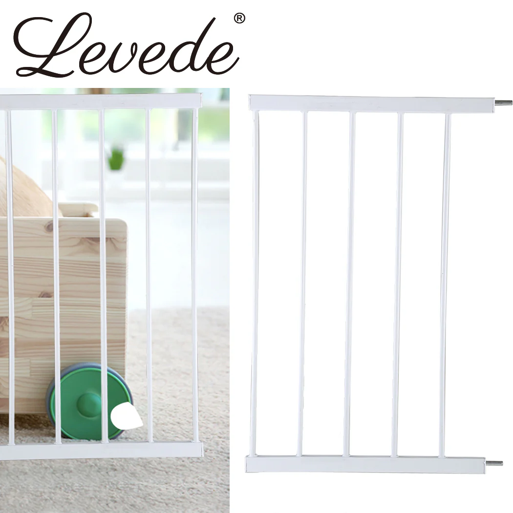 Baby Kids Safety Security Gate Stair Barrier Doors Extension Panels 45cm - White - Nurns