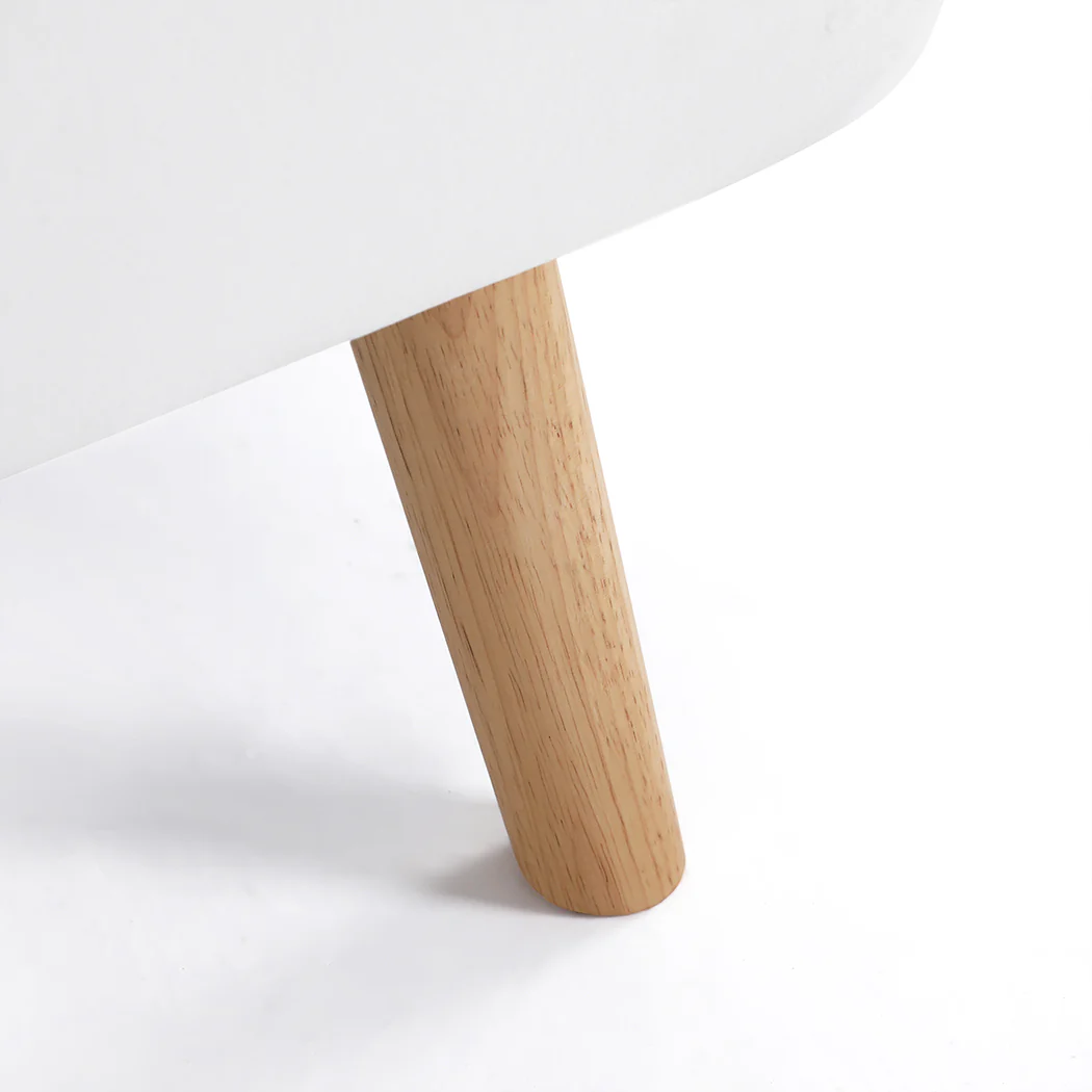 Accent Ottoman Chair Footstool - Cream - Nurns