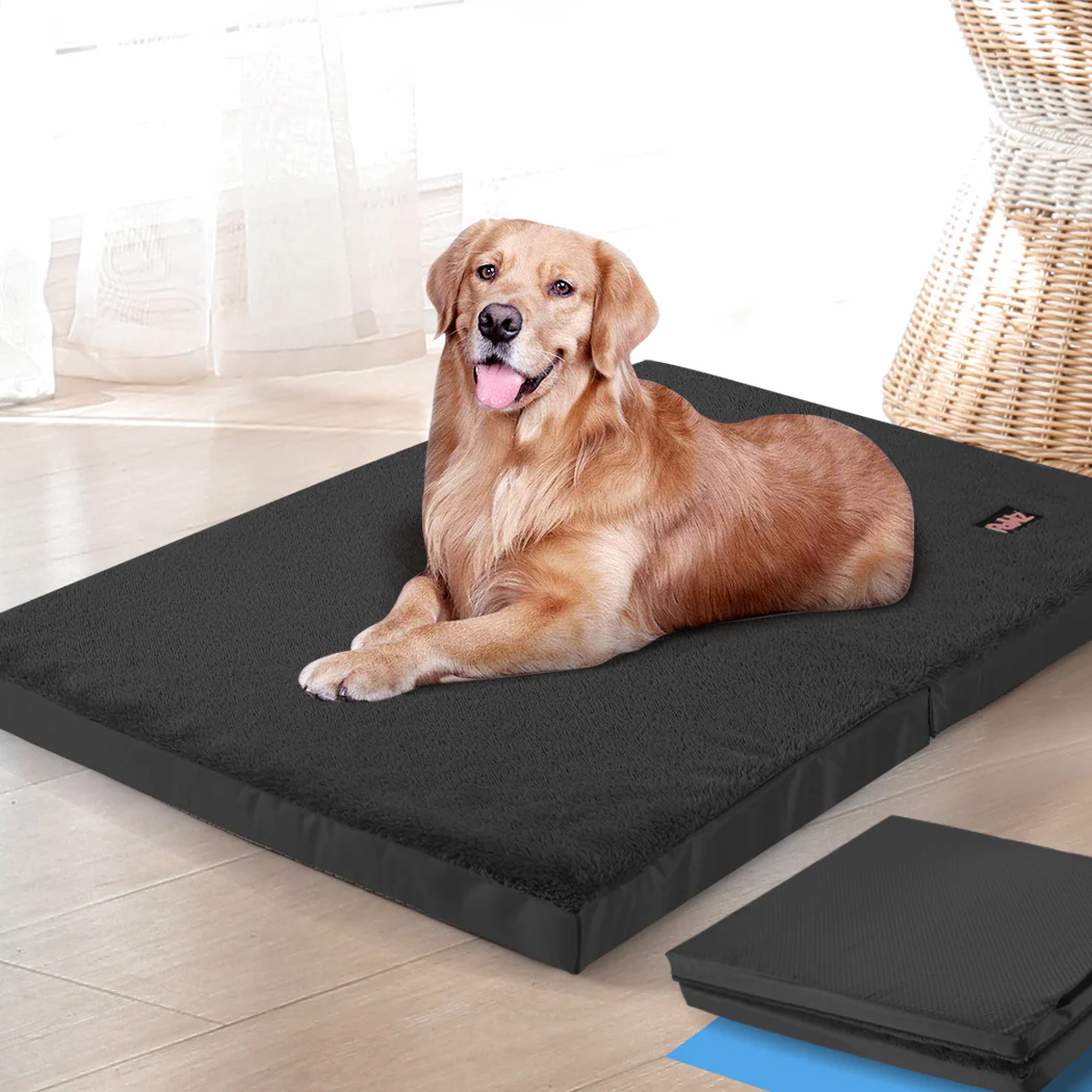 LARGE Dog Beds Pet Foldable - Black - Nurns
