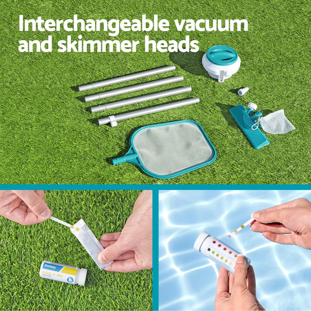 Pool Cleaner Vacuum Chemical Dispenser Thermometer Swimming Pools Cleaning Kit - Nurns