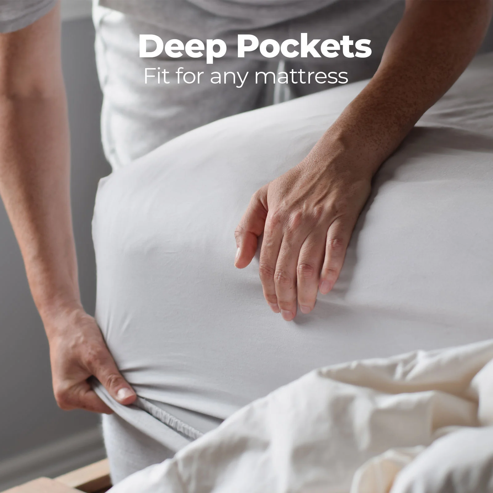 King Royal Comfort 1500TC Cotton Rich Fitted 4pc Sheet Sets Stone - Nurns