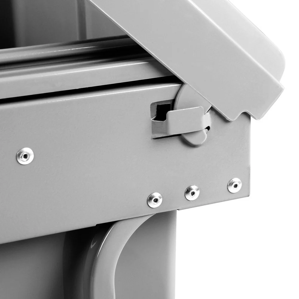 Pull Out Bin Kitchen Double Basket 2X20L Grey - Nurns