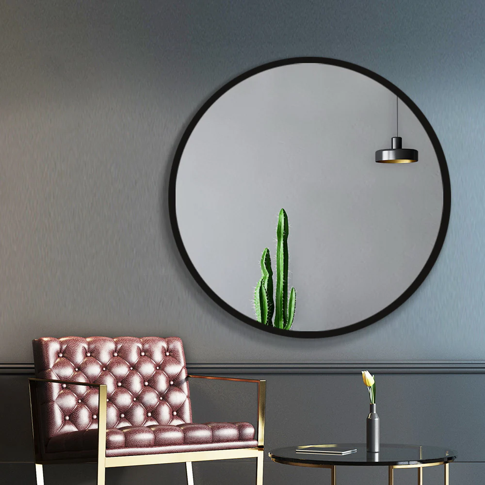 90cm Wall Mirror Round Makeup mirrors Bathroom - Nurns