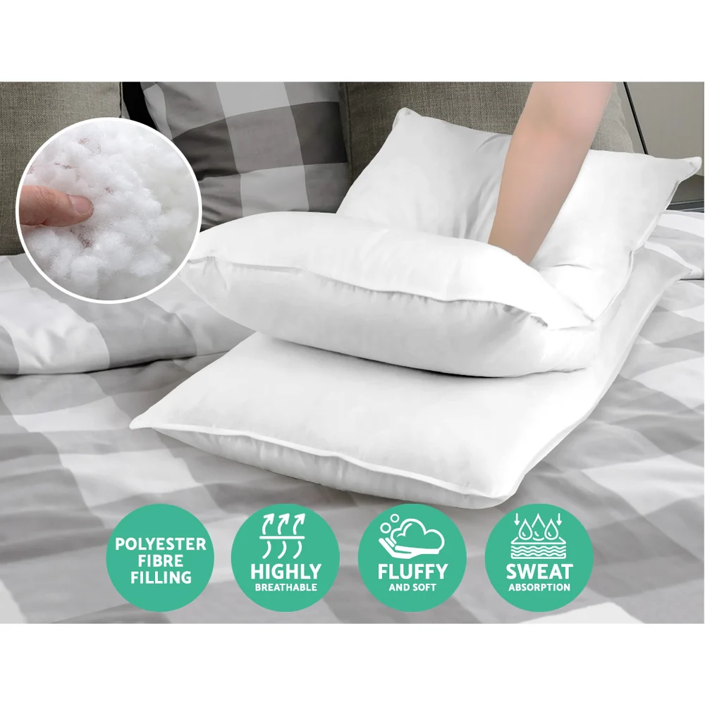 Set of 4 Bed Pillow Family Hotel 48X73CM - Nurns