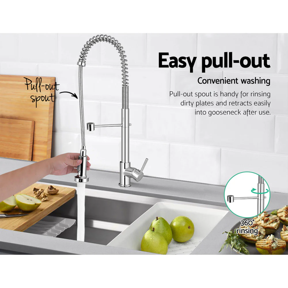 Kitchen Tap Mixer Faucet Taps Pull Out Laundry Bath Sink Brass Watermark - Nurns