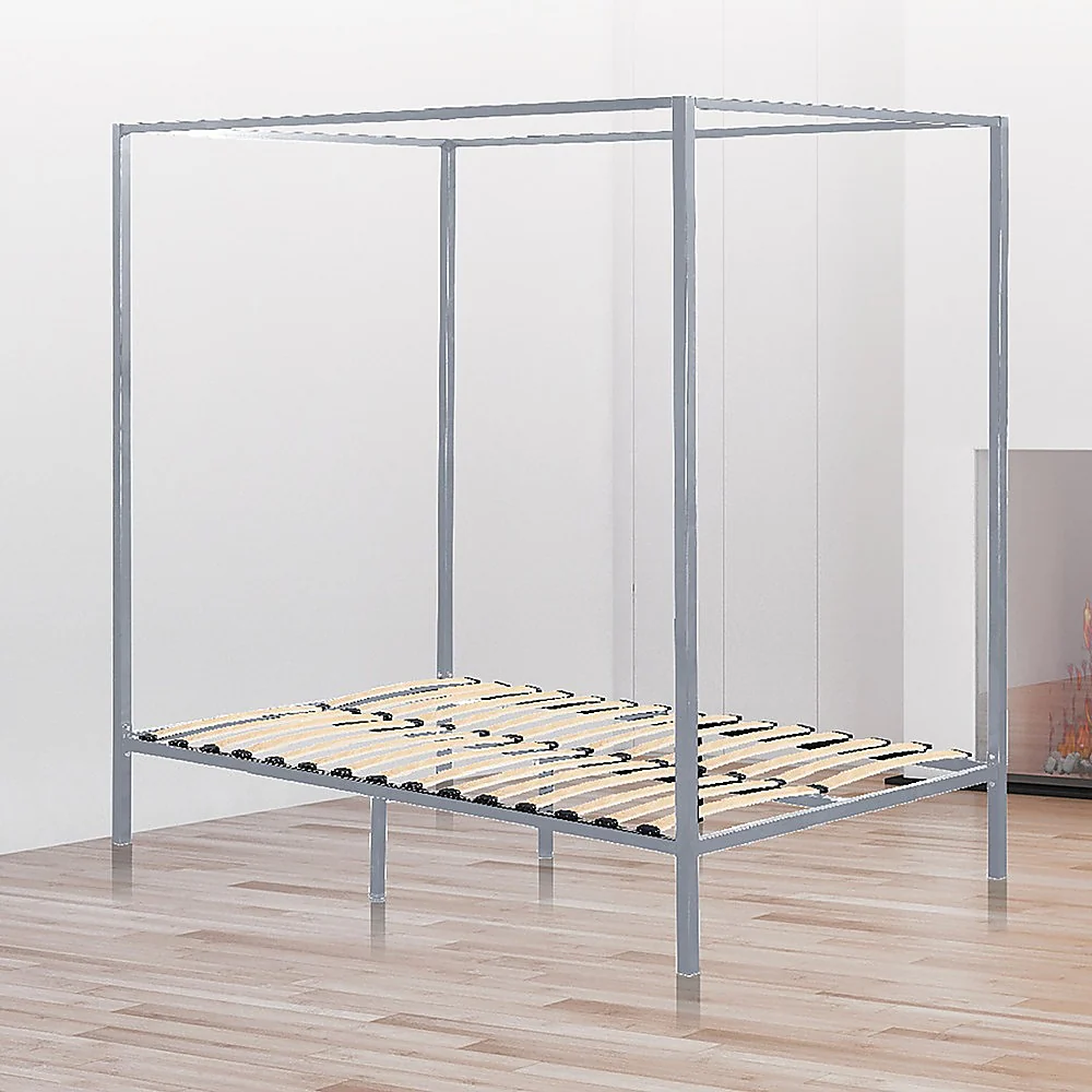 Lilian Four Poster Bed Frame - White Queen - Nurns