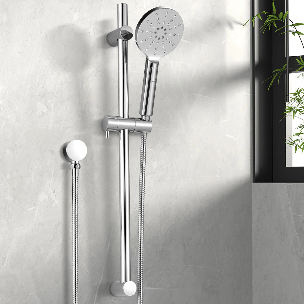 Handheld Shower Head Wall Holder 4.7'' High Pressure Adjustable 3 Modes - Chrome - Nurns