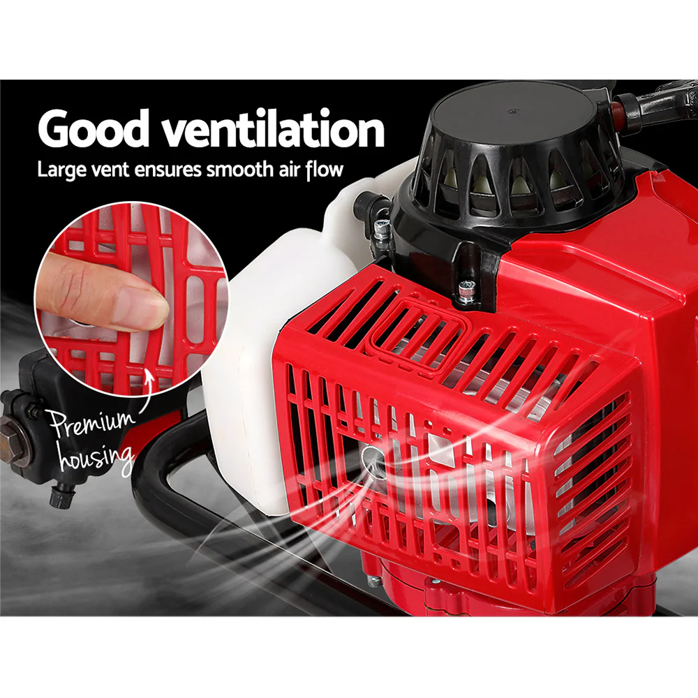 80CC Post Hole Digger 300mm Petrol Drill Extension Auger Bits - Nurns