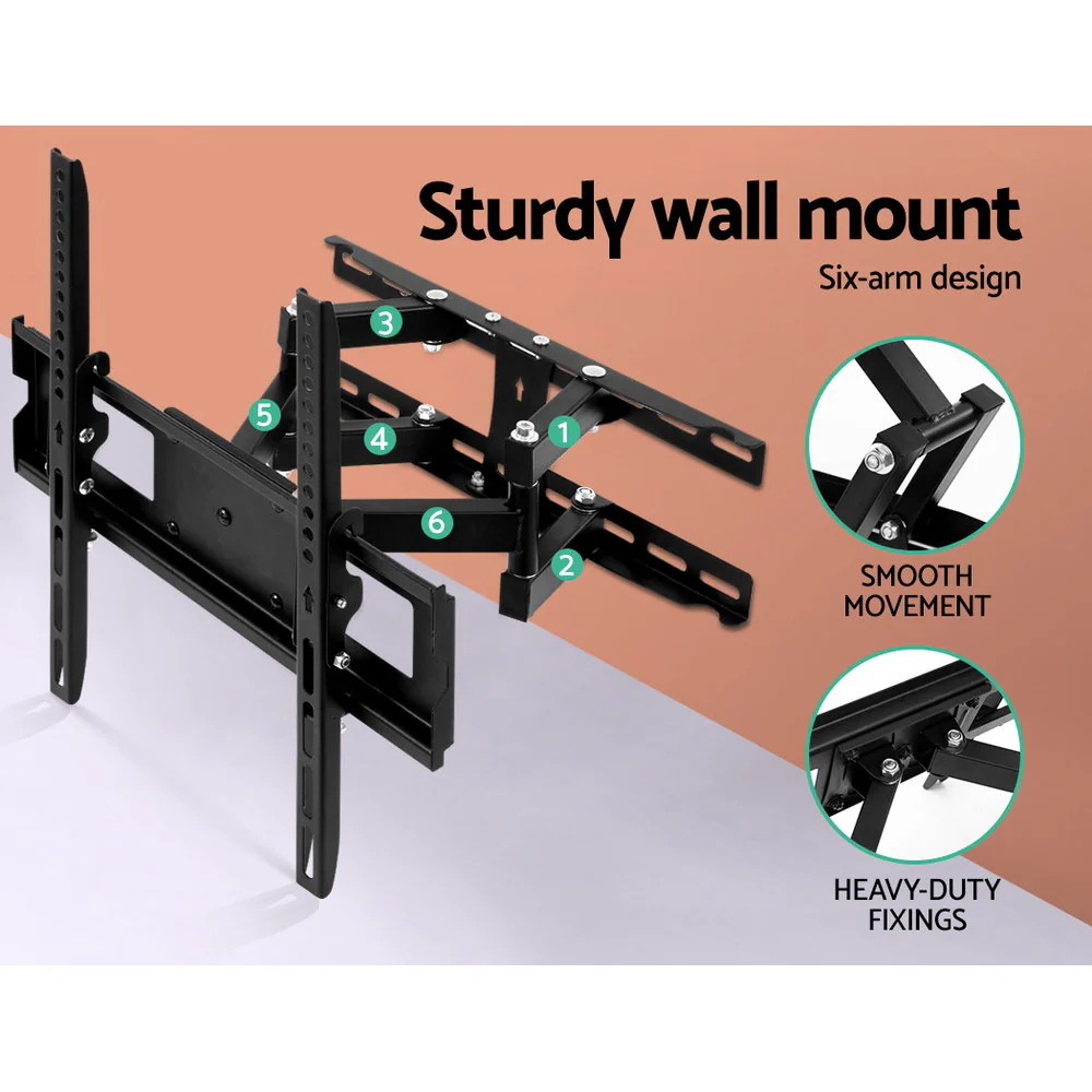 TV Wall Mount Bracket Tilt Swivel Full Motion Flat Slim LED LCD 23 32 42 50 55 inch - Nurns