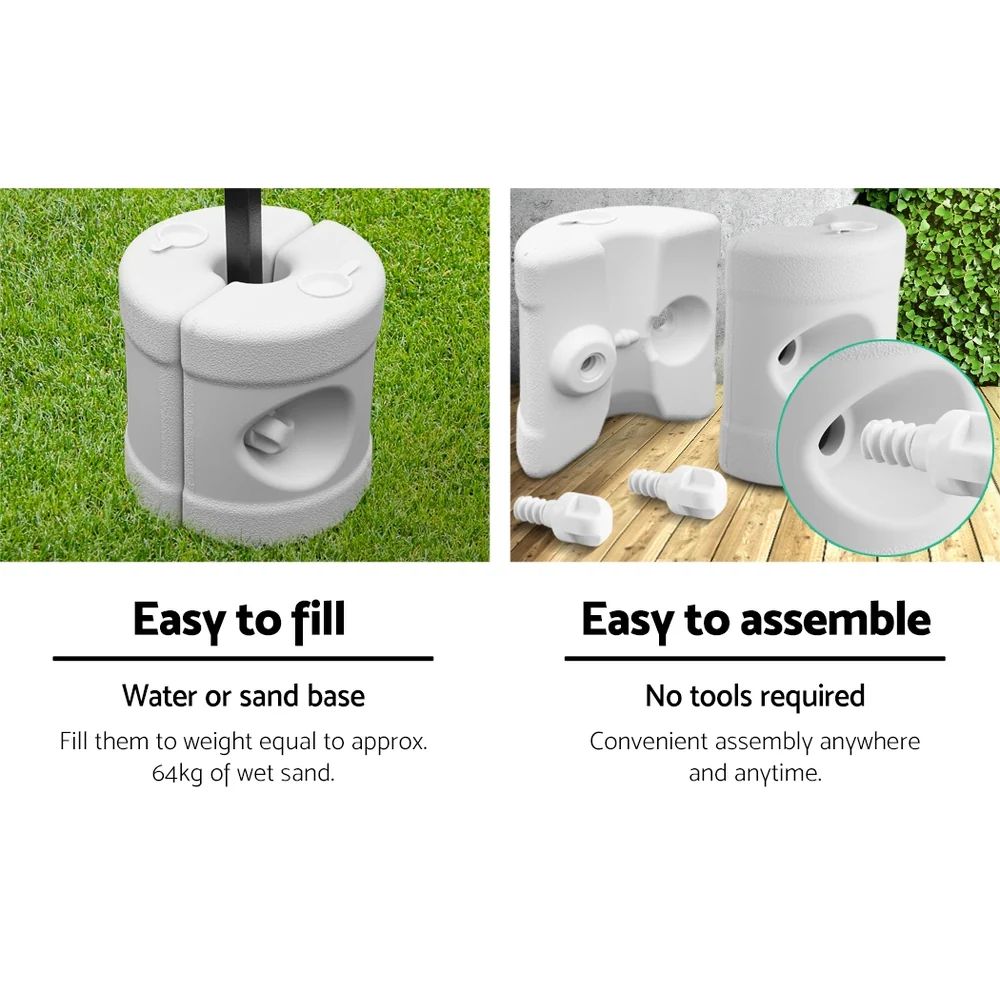 Instahut Gazebo Base Pod Kit Pop Up Marquee Set Outdoor Wedding Tent Canopy Leg 4 pcs - Nurns