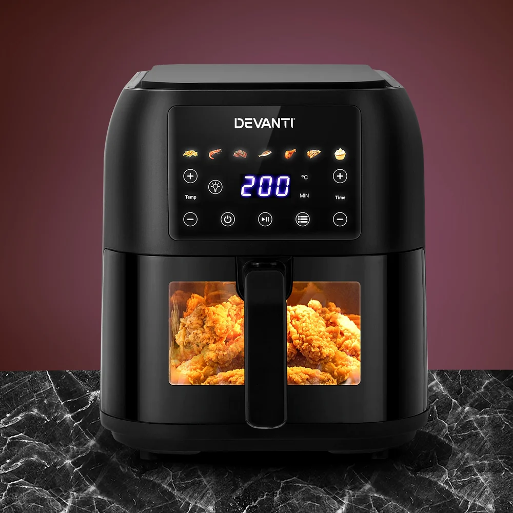 Devanti Air Fryer 8L LCD Fryers - Nurns