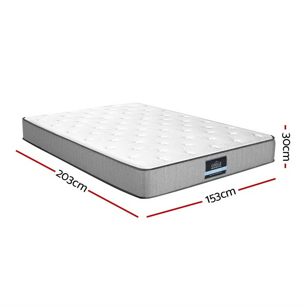 Kiara 23cm Extra Firm Pocket Spring Foam Mattress Super Firm - Queen - Nurns