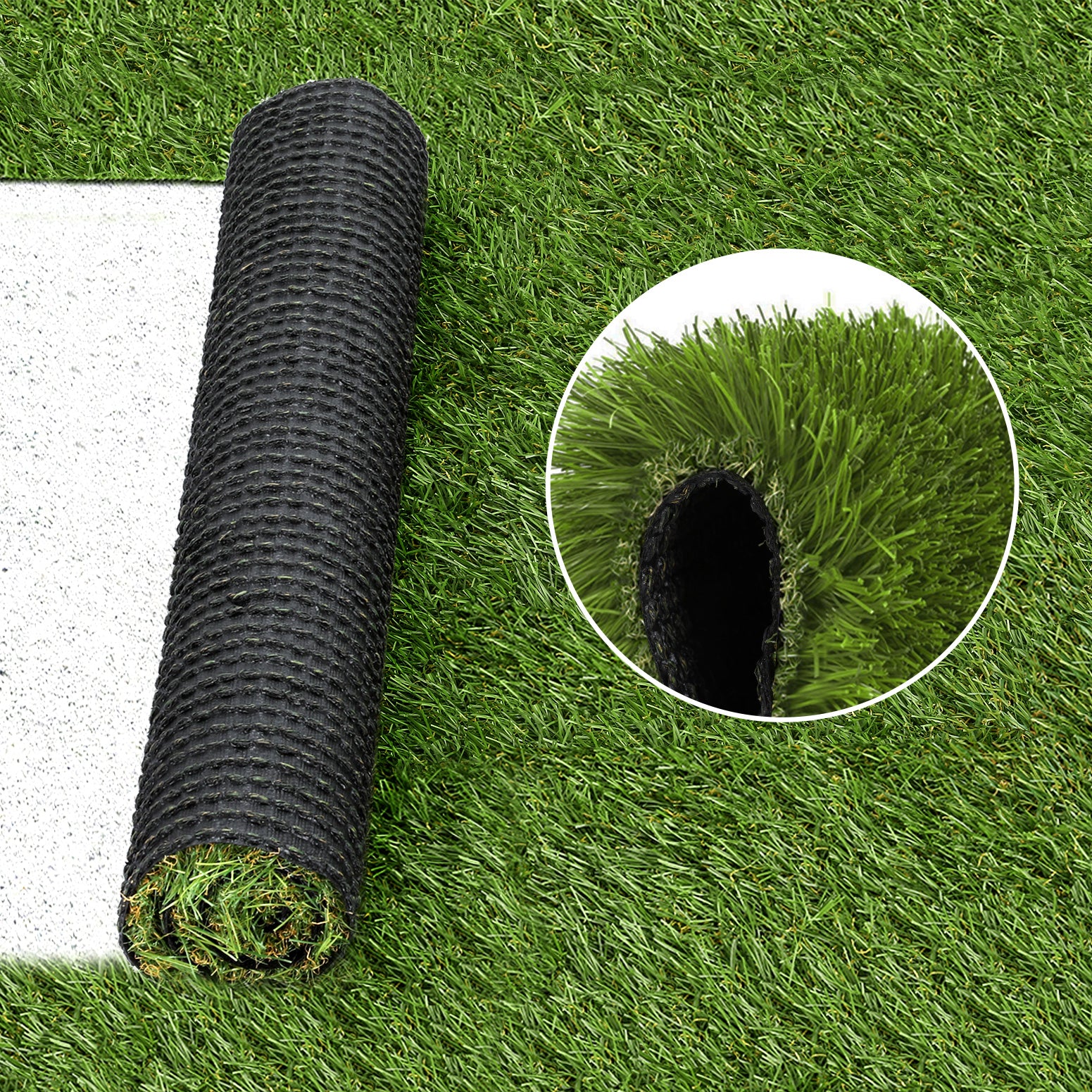 Primeturf Artificial Grass 30mm 2mx5m 20SQM Synthetic Fake Lawn Turf Plastic Plant 4-coloured - Nurns