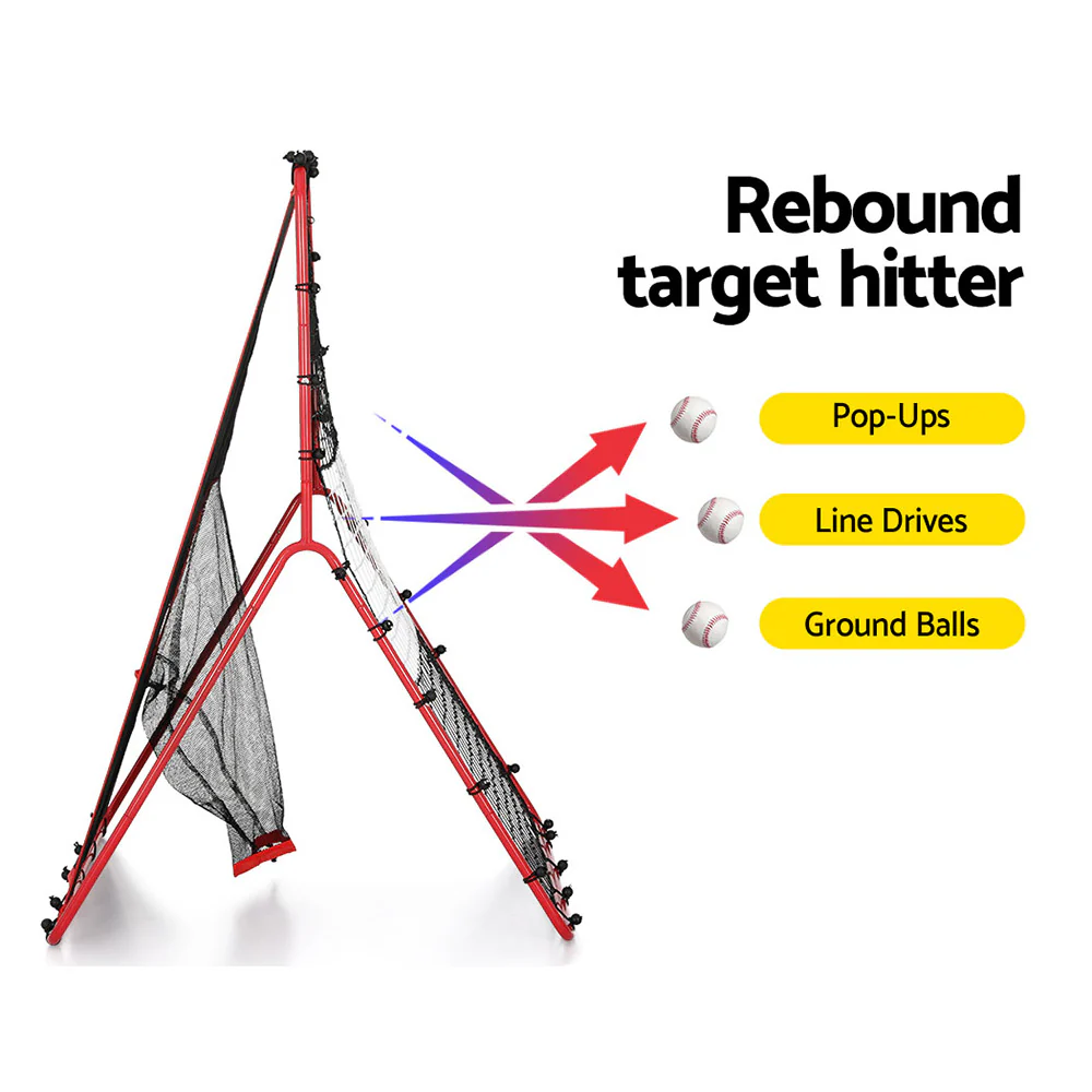 Everfit Baseball Net Rebound Pitching Kit Target Hitter 2 in 1 Training Aid - Nurns