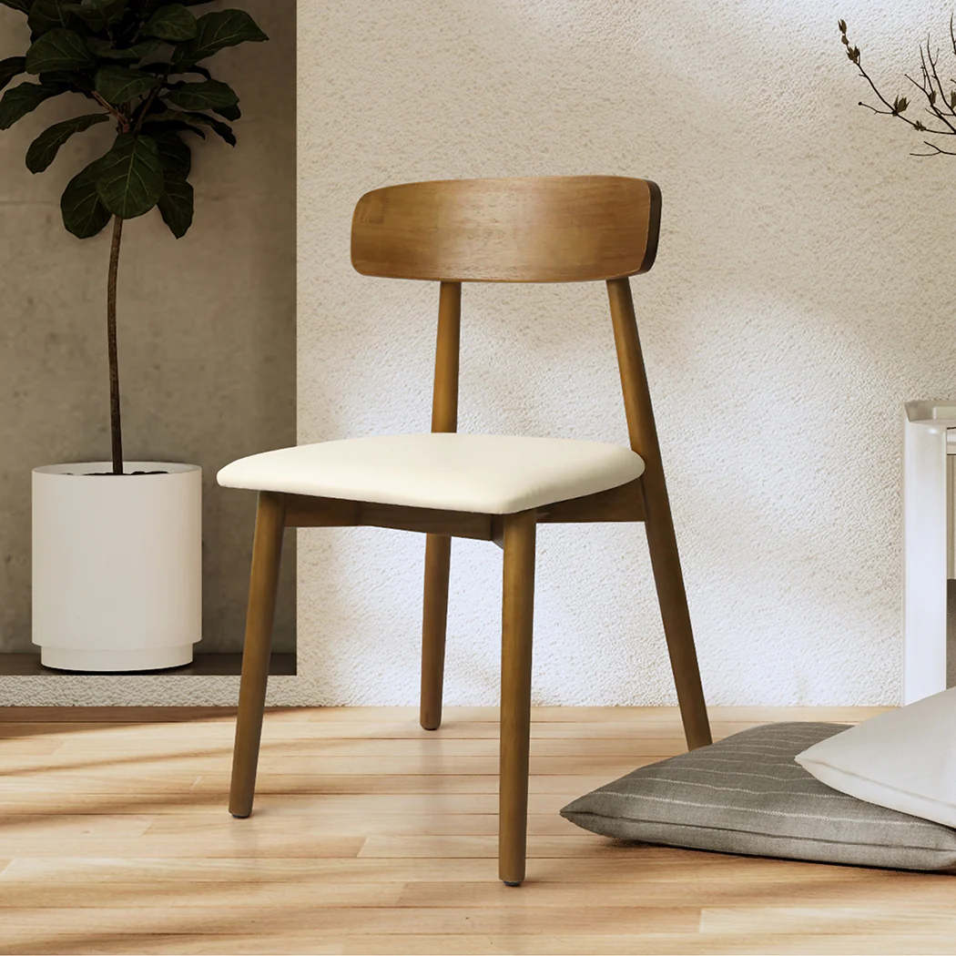 Agatha Set of 2 Dining Chairs Kitchen Chair - Walnut - Nurns