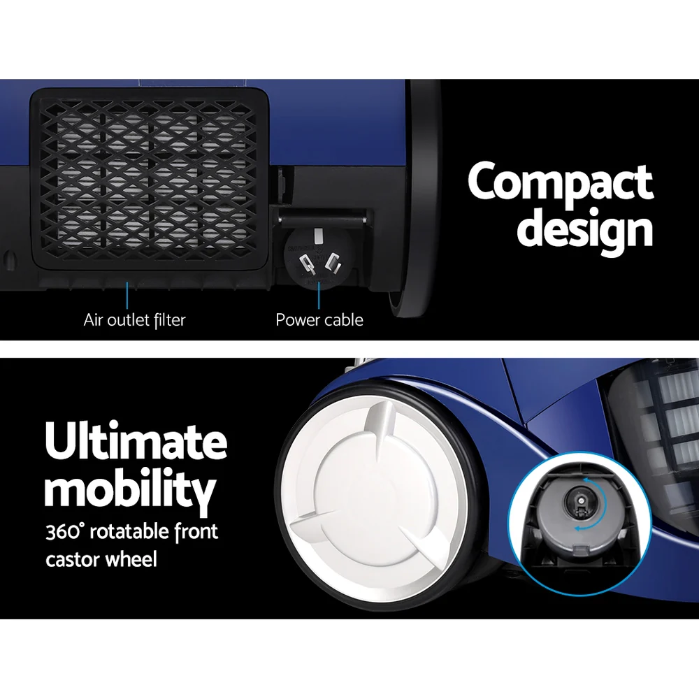 Devanti 2200W Bagless Vacuum Cleaner Blue - Nurns