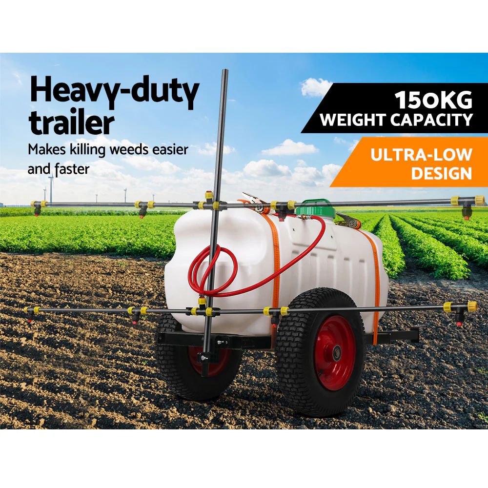 Weed Sprayer 100L Tank with 1.5m Boom Trailer - Nurns