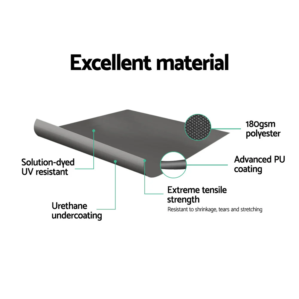 Instahut Side Awning Sun Shade Outdoor Retractable Privacy Screen 2x3M Grey - Nurns