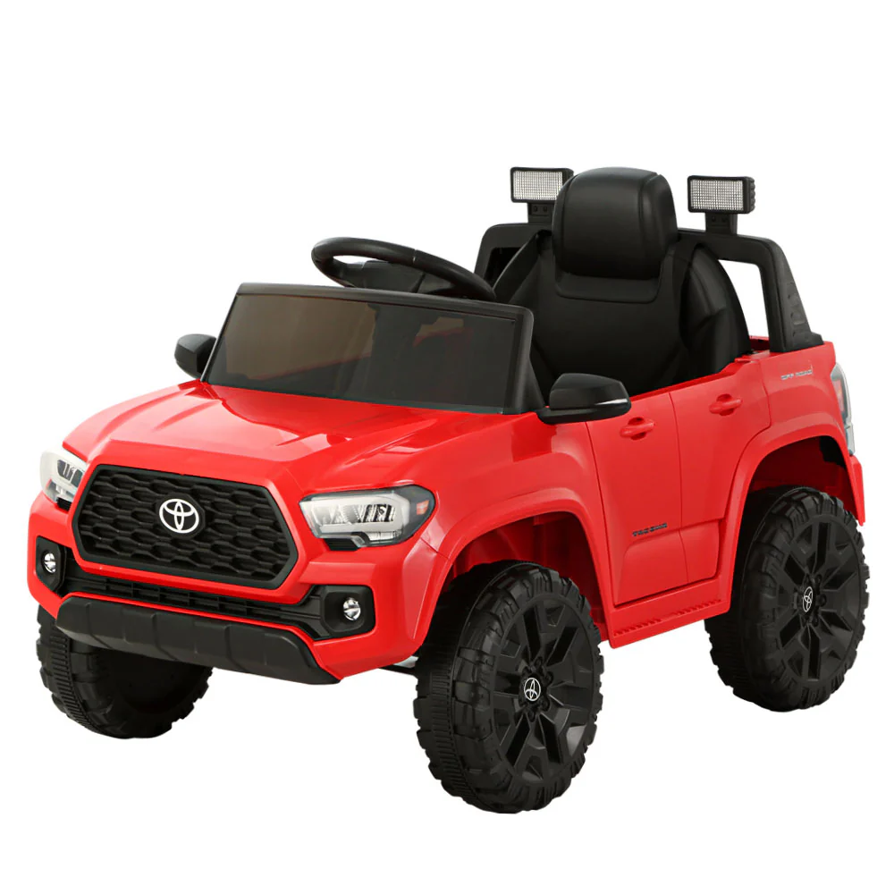 Toyota Ride On Car Kids Electric Toy Cars Tacoma Off Road Jeep 12V Battery - Red - Nurns
