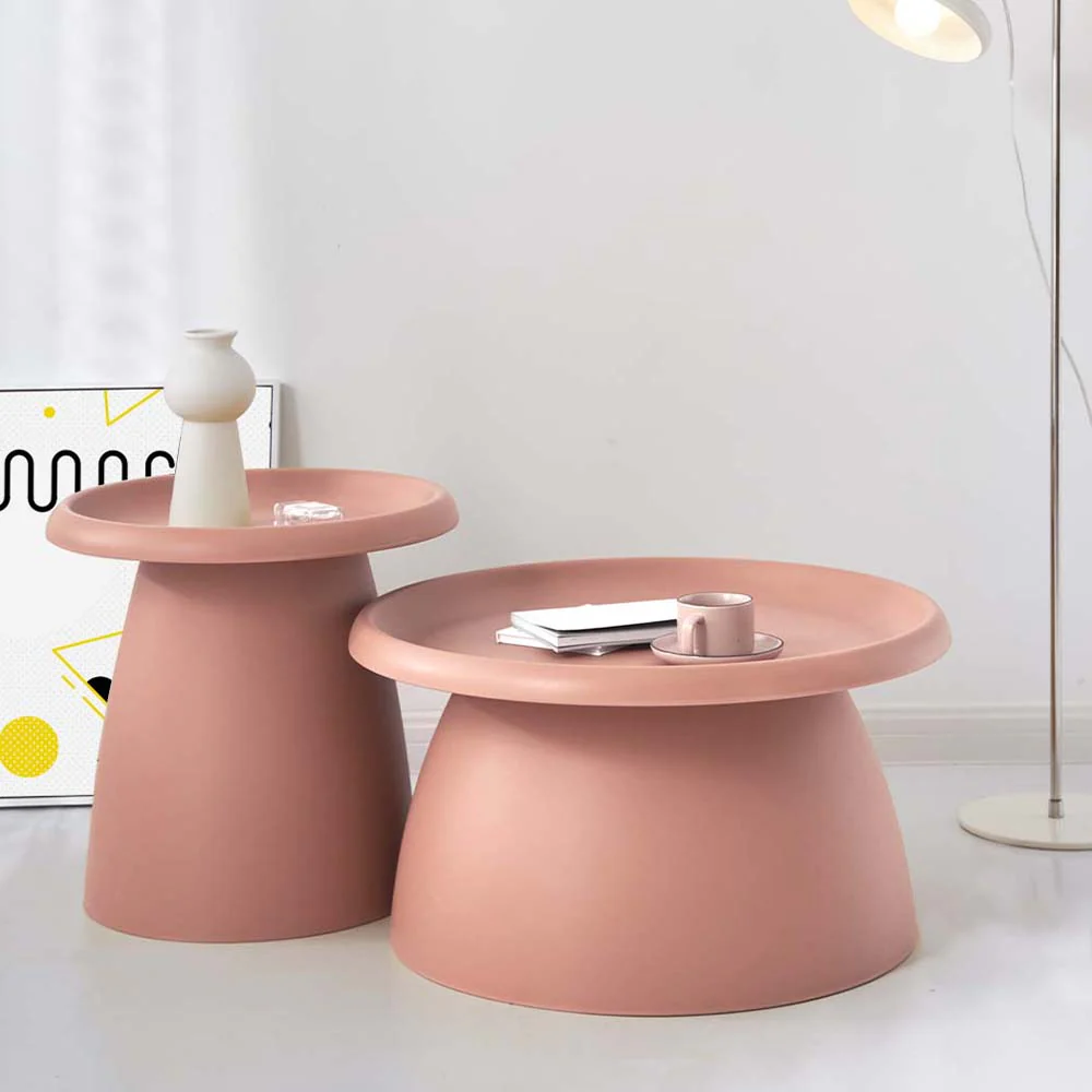 Iliana Coffee Table Round 52cm Plastic - Pink - Nurns