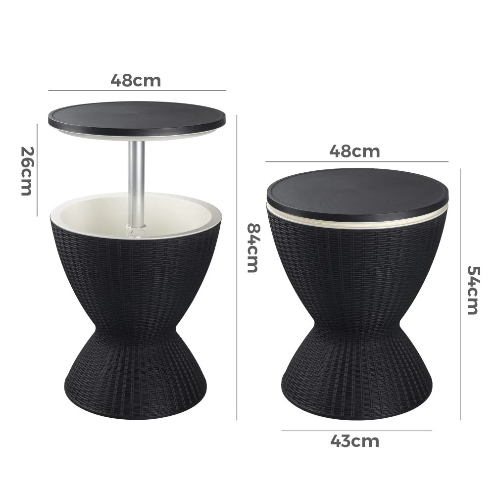 Jody Garden Ice Cooler Table - Black - Nurns