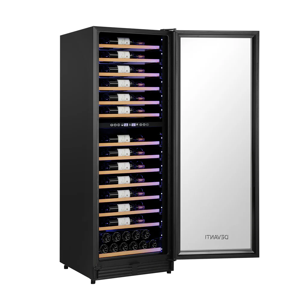 Devanti Wine Fridge Cooler Dual Zone 128 Bottles - Nurns