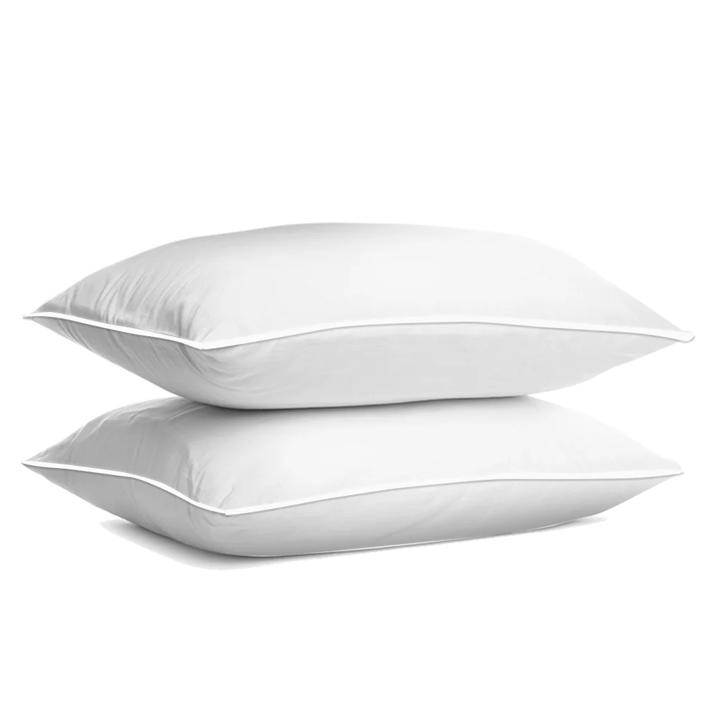 Set of 2 Pillows Inserts Cushion Soft Goose Feather - Nurns