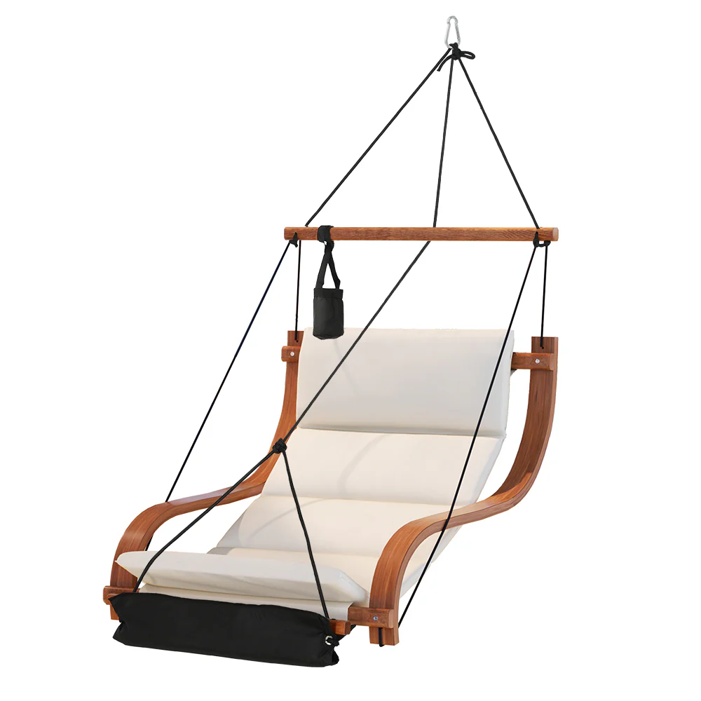 Hammock Chair Wooden Hanging Outdoor Lounge Patio - Nurns