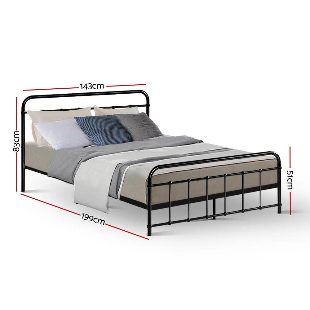 Jupiter Bed & Mattress Package - Black Double - Nurns