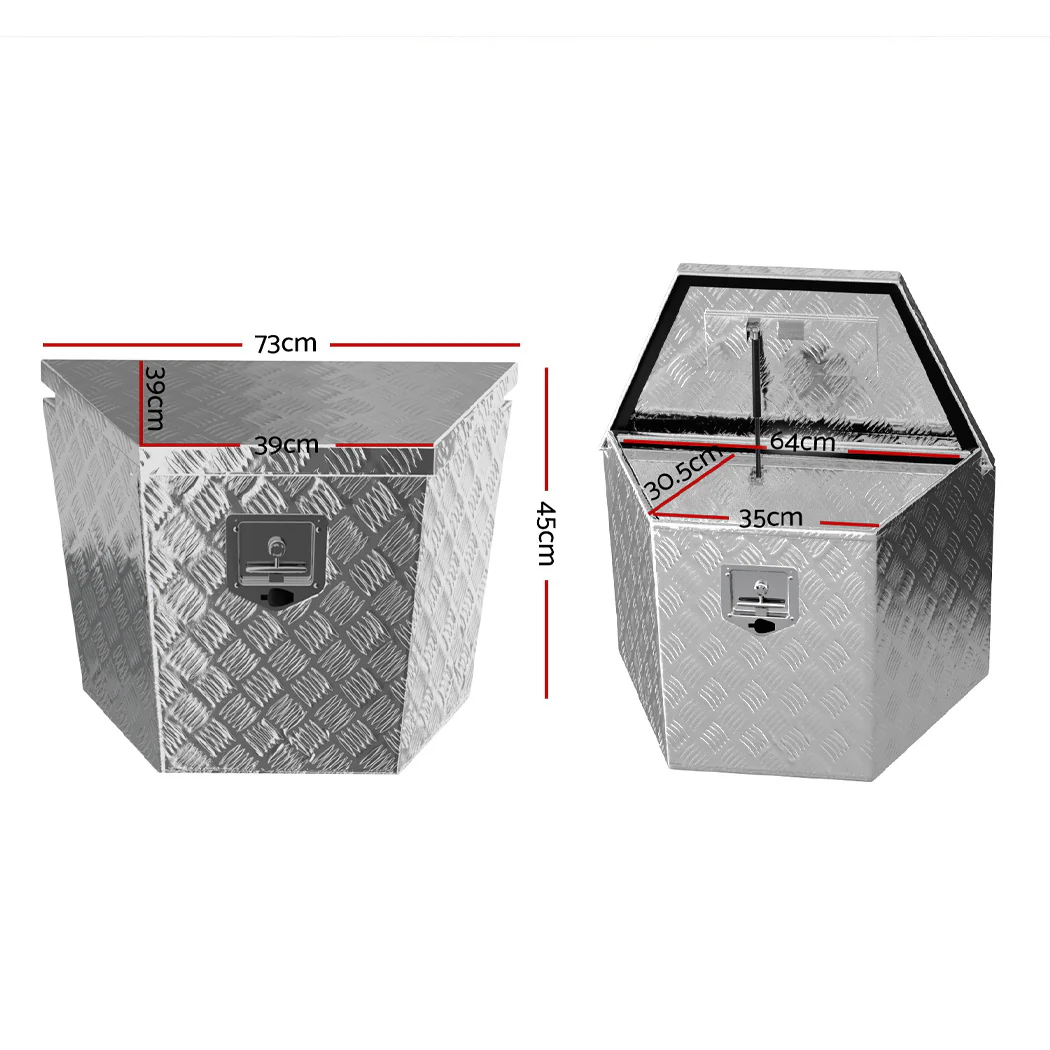 Aluminium Ute Tool Box Storage Lock Box Ute Trailer Vehicle Truck - Nurns