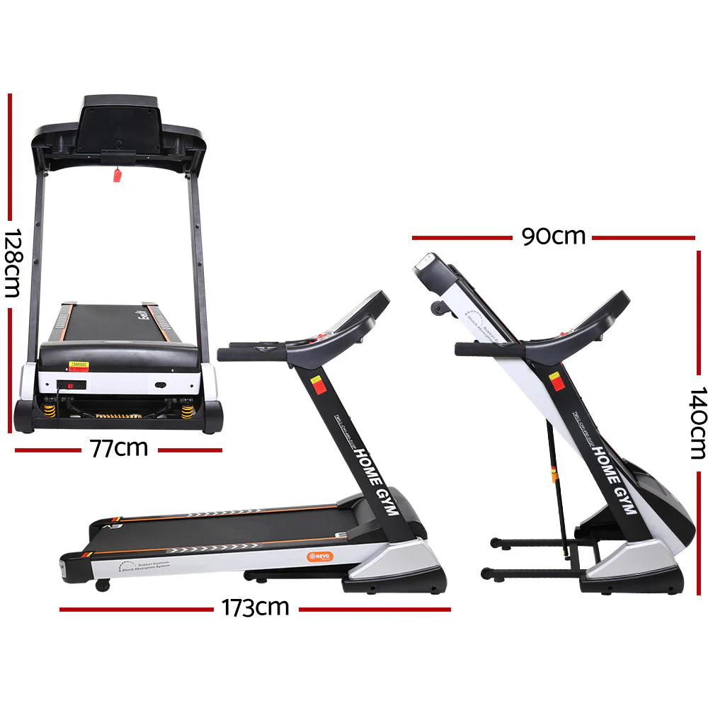 Everfit Treadmill Electric Auto Incline Spring Home Gym Fitness Exercise 480mm - Nurns