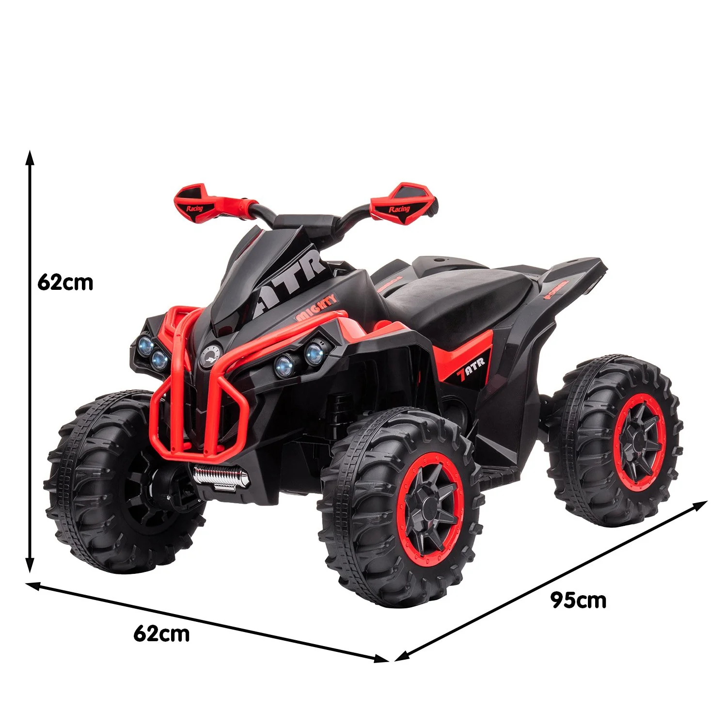 GTS99 Kids Electric Ride On Quad Bike Toy ATV 50W - Red - Nurns