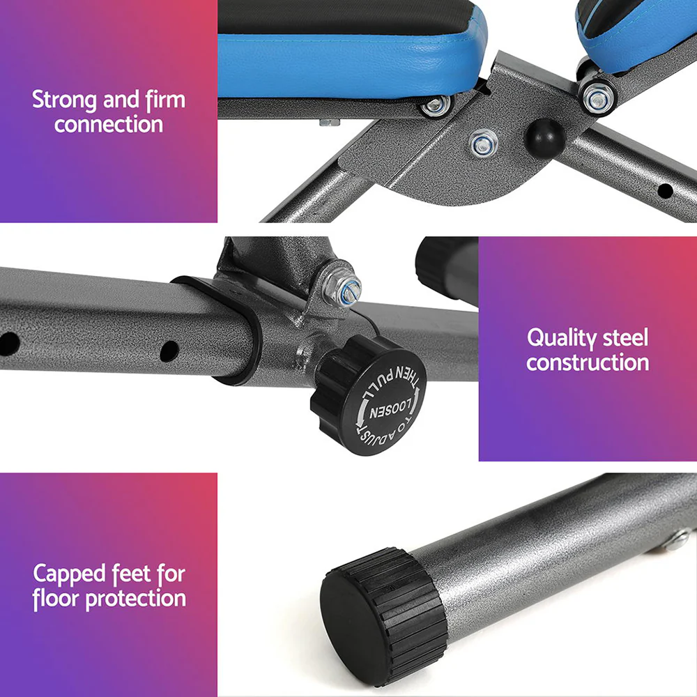 Everfit Weight Bench Adjustable FID Bench Press Home Gym 330kg Capacity - Nurns