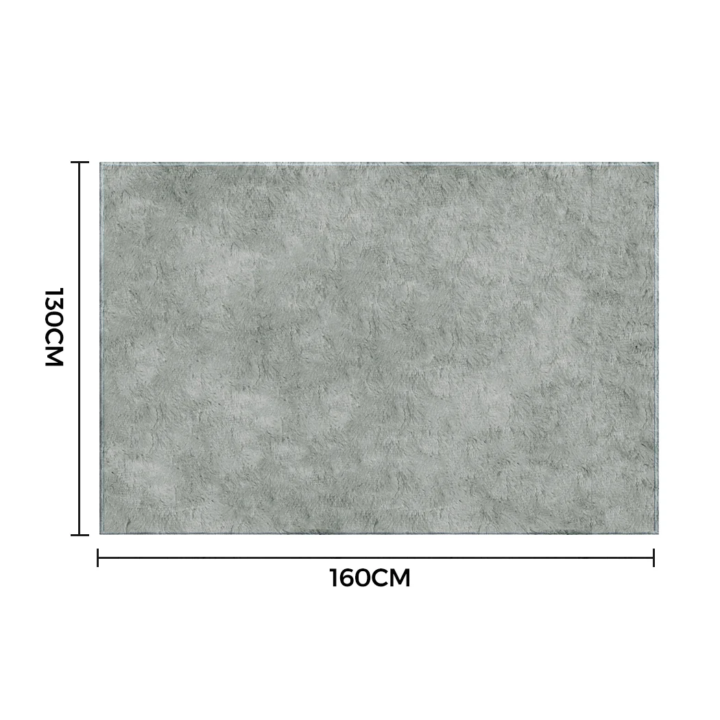 Wilbur Electric Soft Blanket Heated Timer Bedding Washable Warm Winter Plush - Light Grey - Nurns