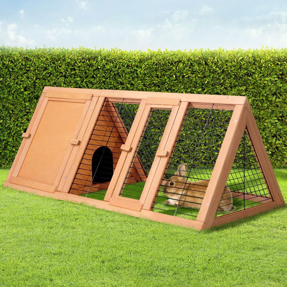 Rabbit Hutch Wooden Chicken Coop Pet Hutch 119cm x 51cm x 44cm - Nurns