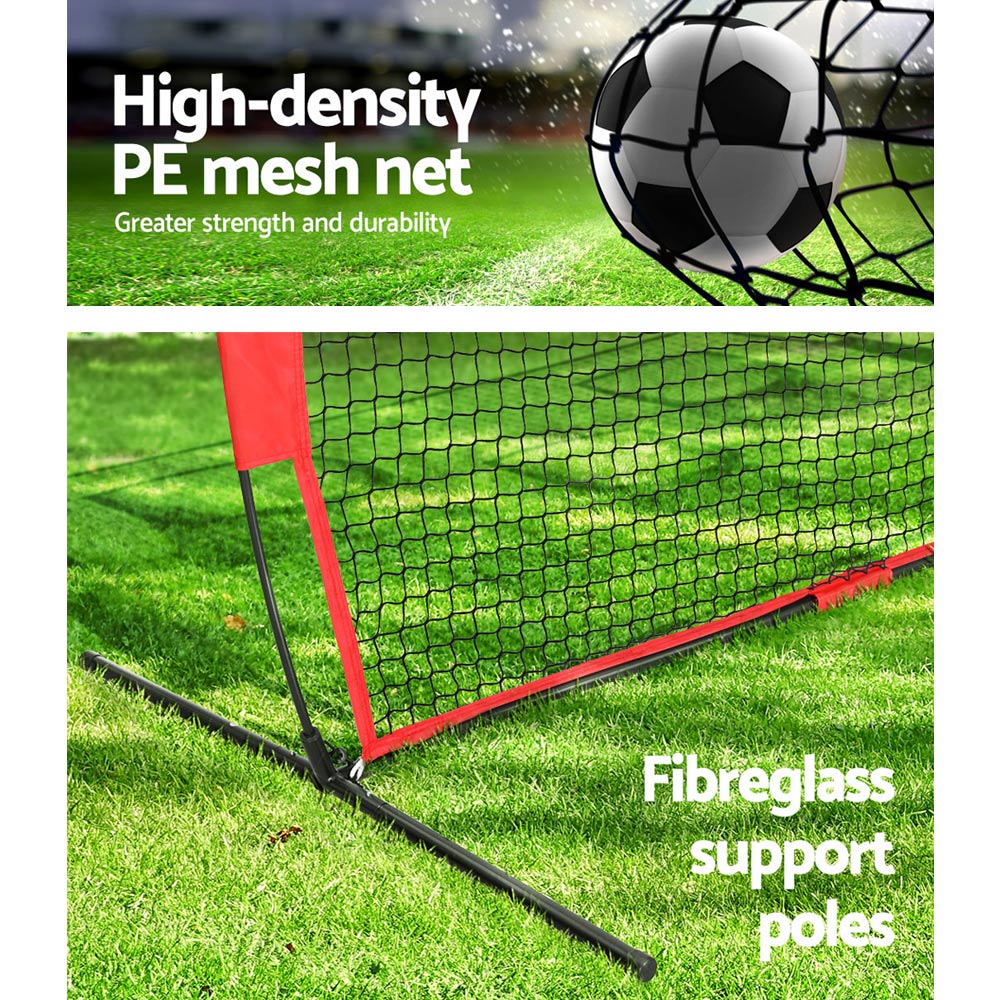 Everfit 1.8m Football Soccer Net Portable Goal Net Training 3 Target Zone - Nurns