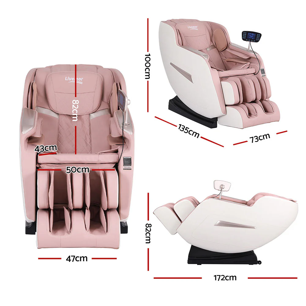 Dionysus Massage Chair Electric Recliner Home Massager - Pink - Nurns