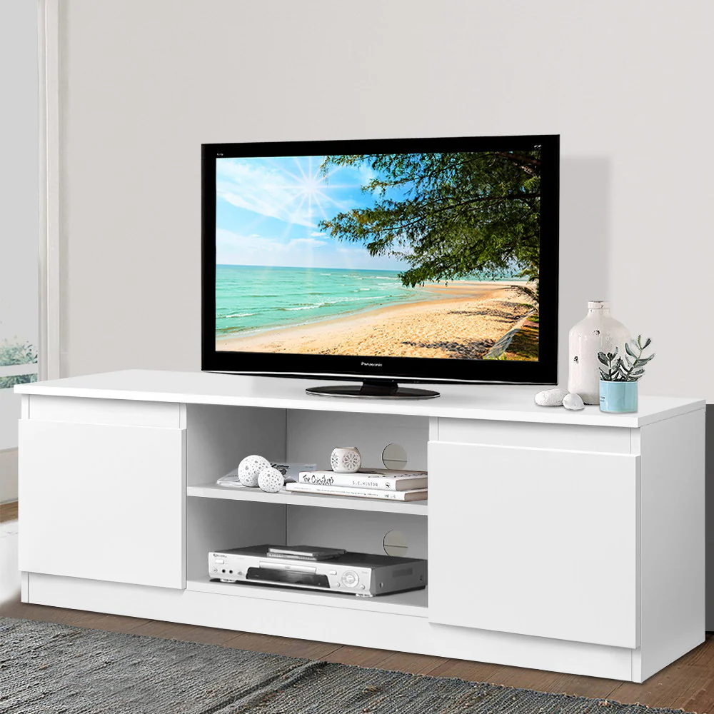 Dyre 120cm TV Entertainment Unit - White - White - Nurns