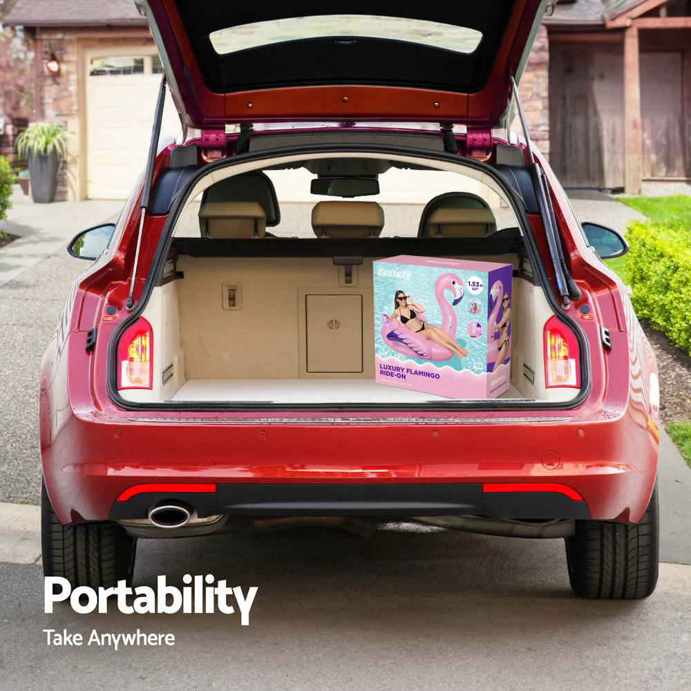 Flamingo Rider Ride On Float Floating Seat Pool Lounger 1.43Mx1.53M - Nurns