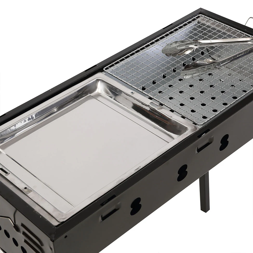 Charcoal BBQ Grill Portable Hibachi Outdoor Barbecue Set Camping Picnic Grills - Nurns