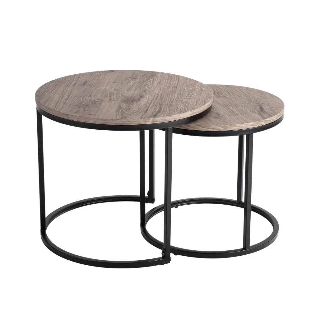 Iram Coffee Table Stack-Style Nesting - Wood - Nurns