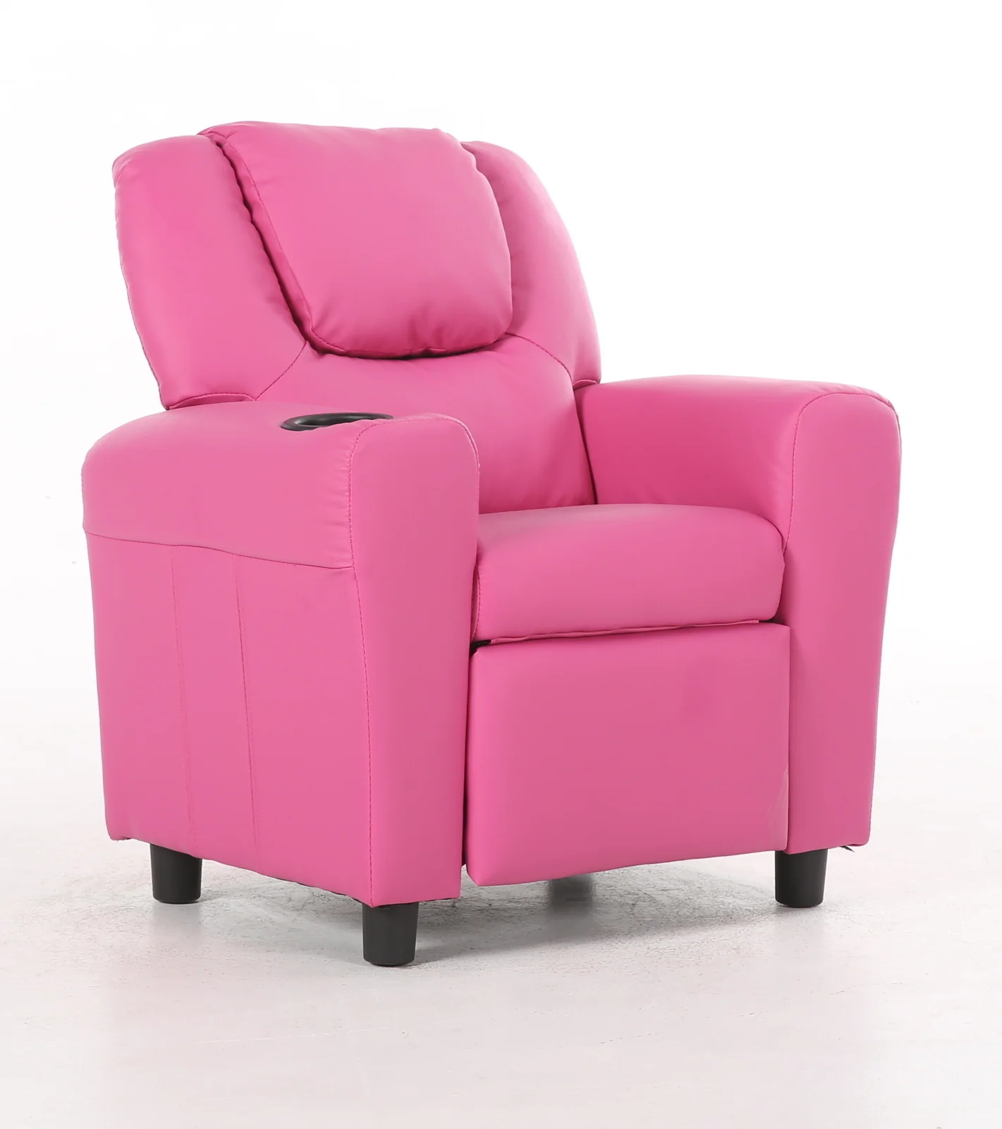 Pierce Kids Recliner Chair Sofa Children Lounge Couch PU Armchair - Pink - Nurns
