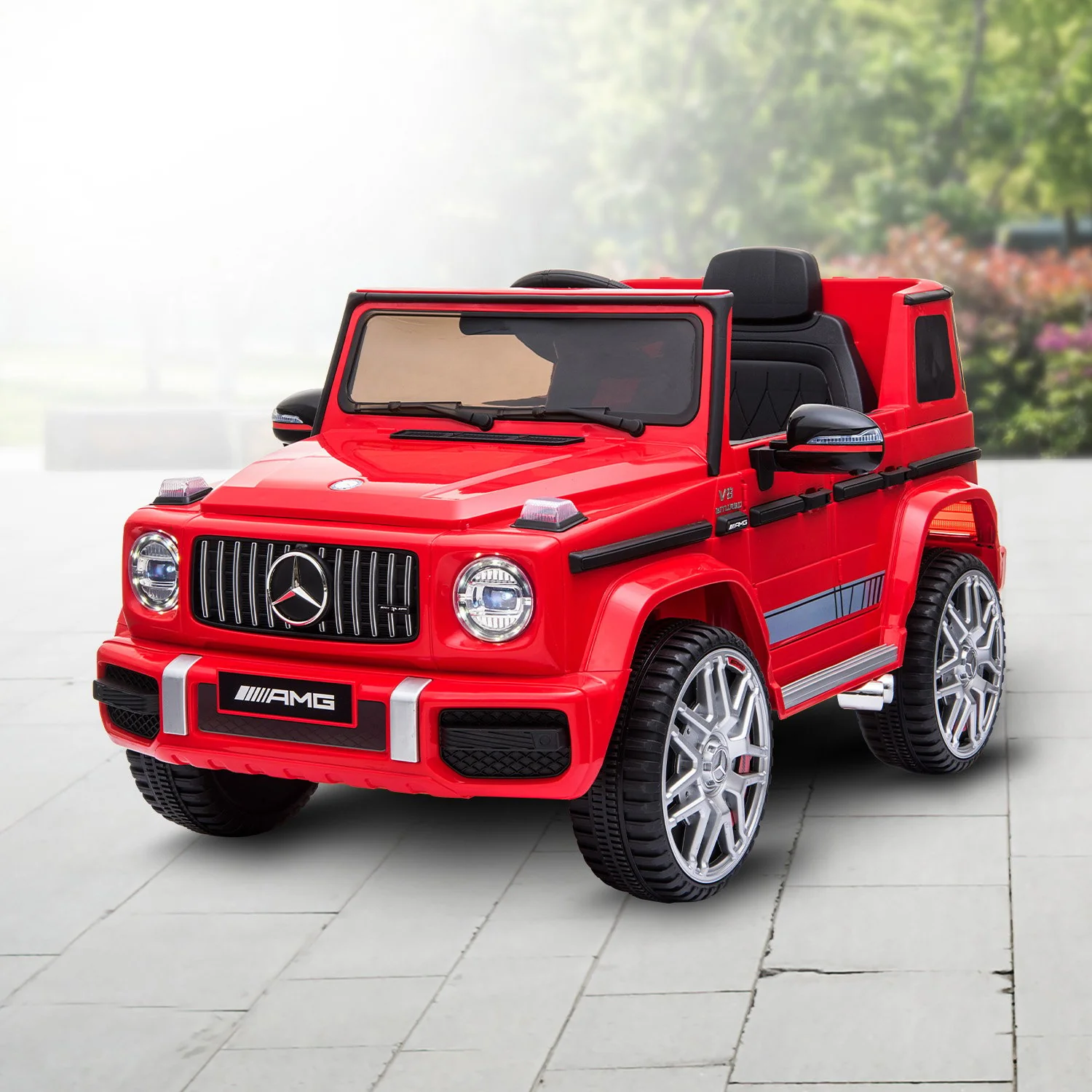 Mercedes Benz AMG G63 Licensed Kids Ride On Electric Car Remote Control - Red - Nurns