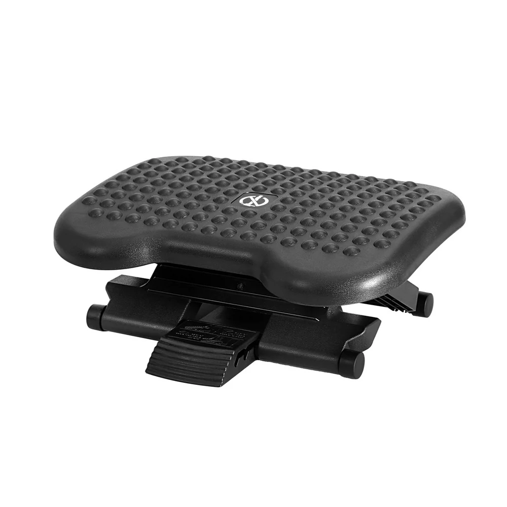 Artiss Foot Rest Stool Office Under Desk Angle Adjustable Footrest Massage Black - Nurns