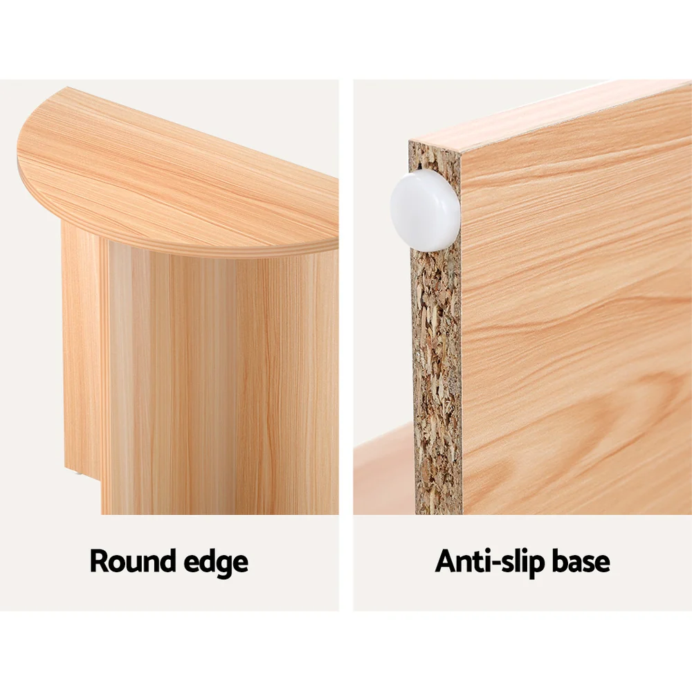 Ismenias 48cm Semi-circle Side End Table- Pine - Nurns