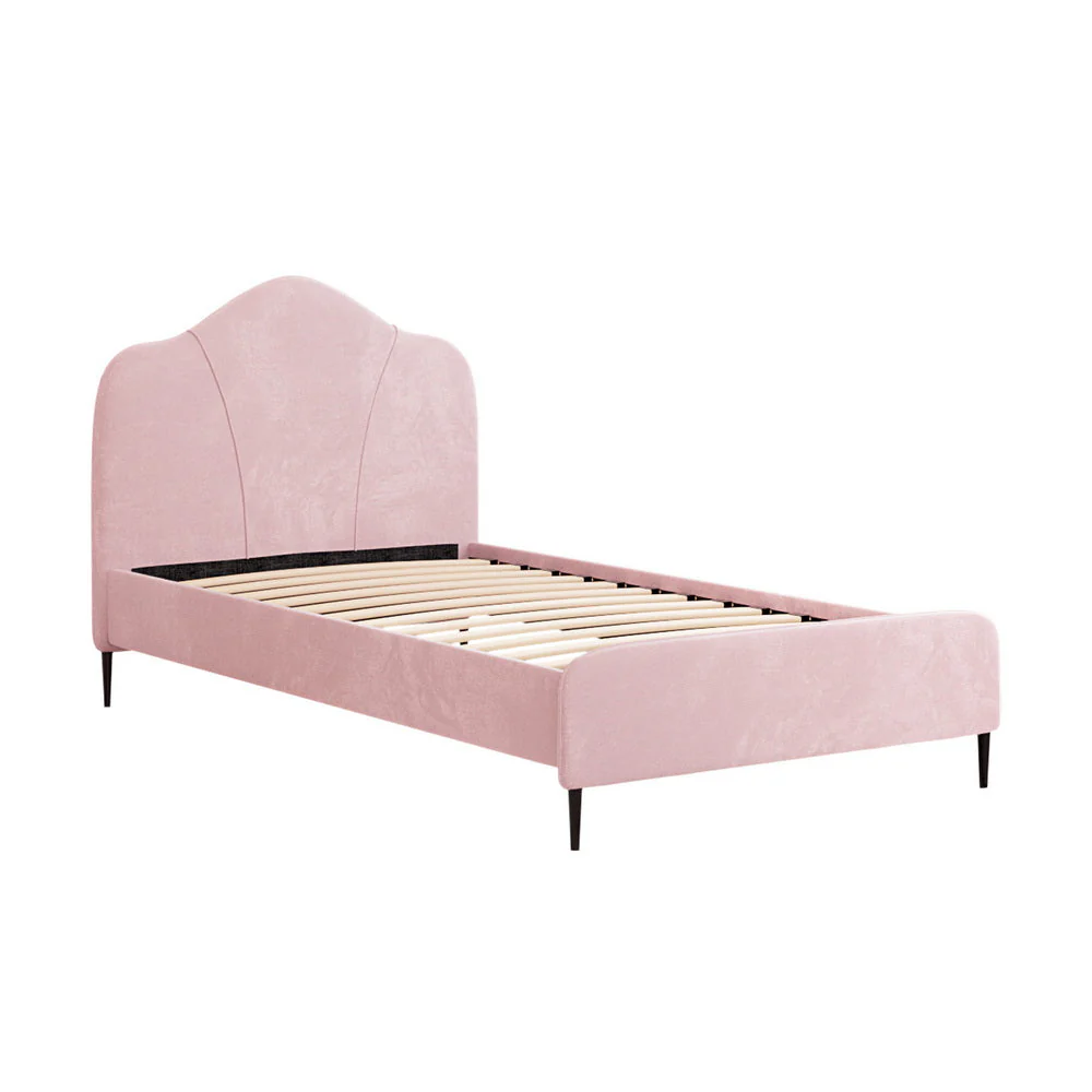 Morganite Bed & Mattress Package with 34cm Mattress - Pink King Single - Nurns